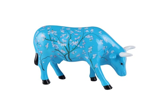 4 CowParade【カウパレード】牛置物 Blue Bone China Cow Bone China (medium ceramic) -Cow parade ceramic collection